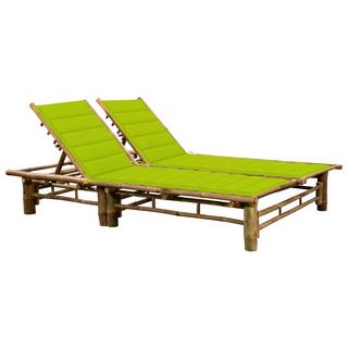 VidaXL Chaise longue bambou  