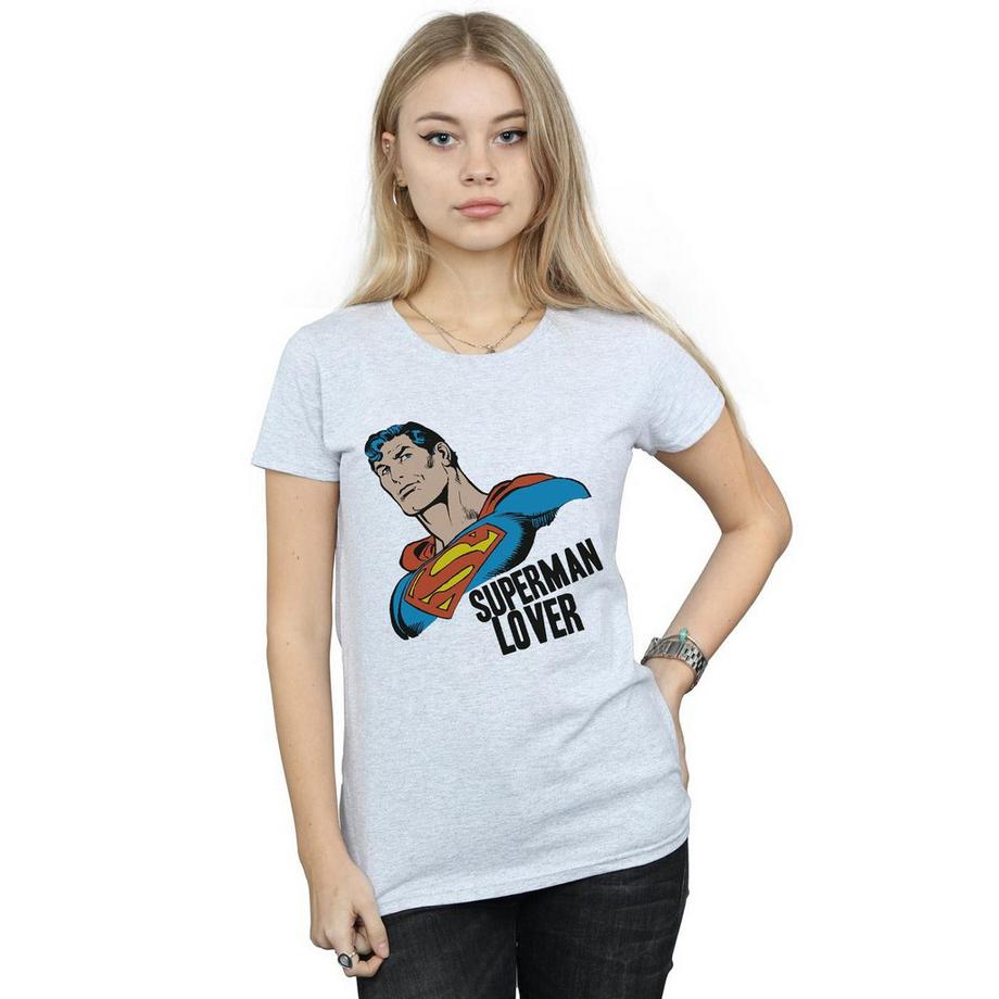 DC COMICS Superman Lover T-Shirt Stampata  