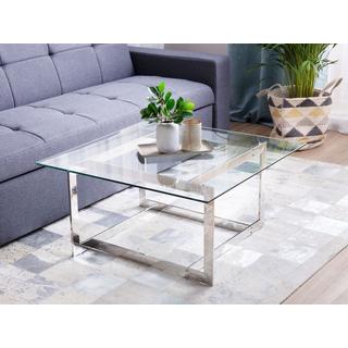 Beliani Table basse en Verre de sécurité Glamour CRYSTAL  