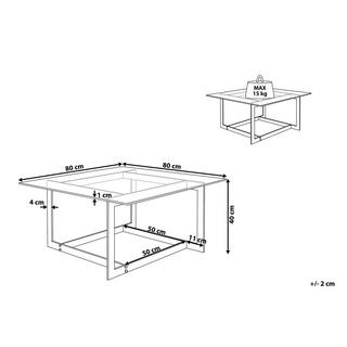 Beliani Table basse en Verre de sécurité Glamour CRYSTAL  