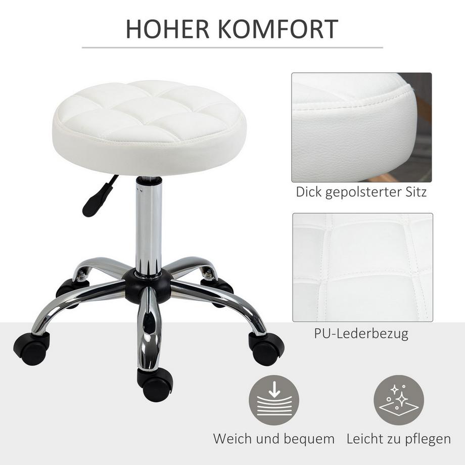 HOMCOM Tabouret roulant  