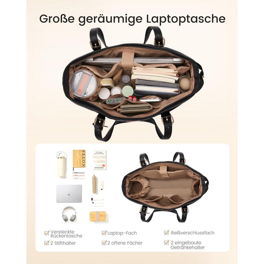 Only-bags.store Grand Sac à Main pour Ordinateur Portable 15,6 Pouces  