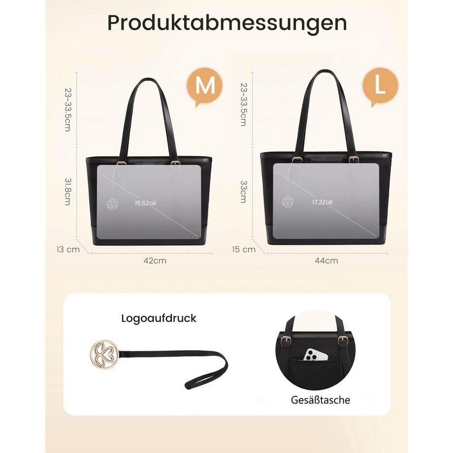 Only-bags.store Grand Sac à Main pour Ordinateur Portable 15,6 Pouces  