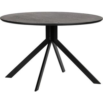 Table à manger ronde Bruno MDF noir 120x120