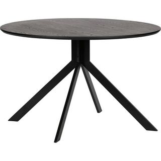 mutoni Tavolo da pranzo rotondo Bruno MDF nero 120x120  