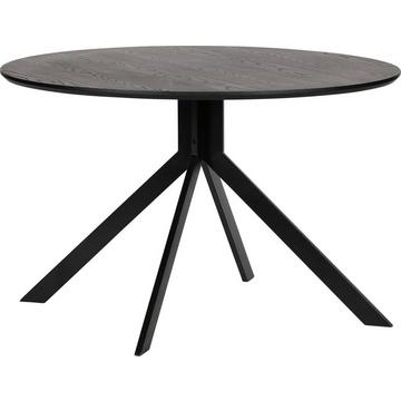 Tavolo da pranzo rotondo Bruno MDF nero 120x120