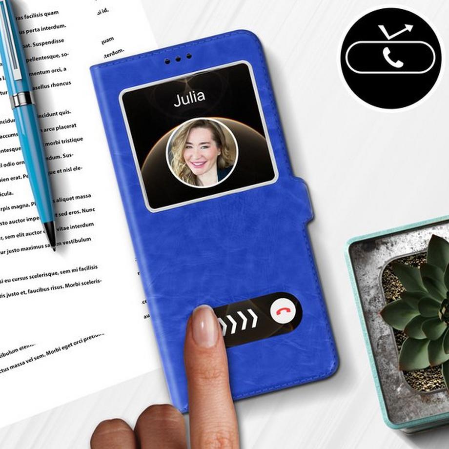 Avizar  Etui iPhone 12 / 12 Pro Fenêtre - Bleu 