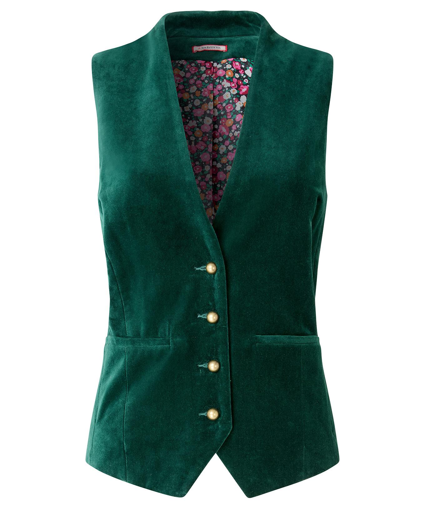 Joe Browns Samt Weste mit Knöpfen  