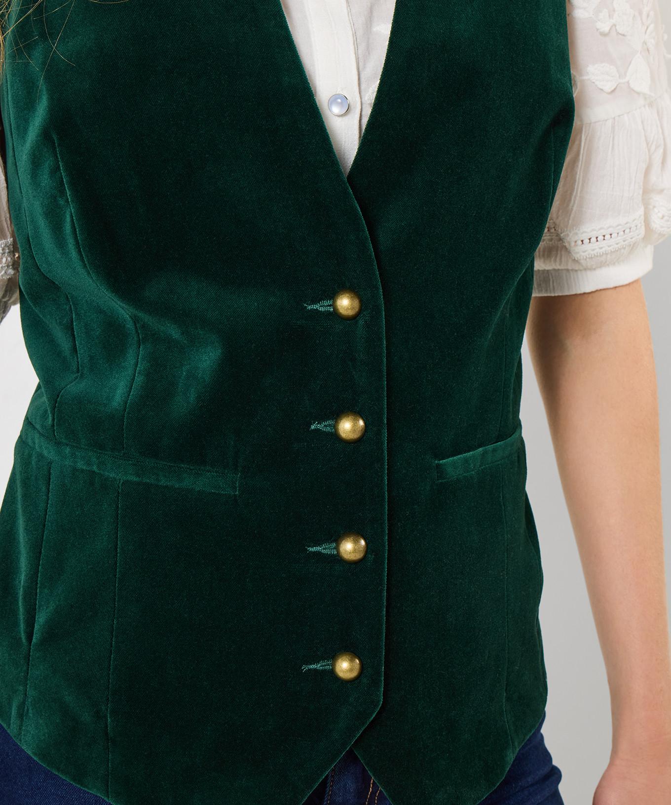 Joe Browns Samt Weste mit Knöpfen  