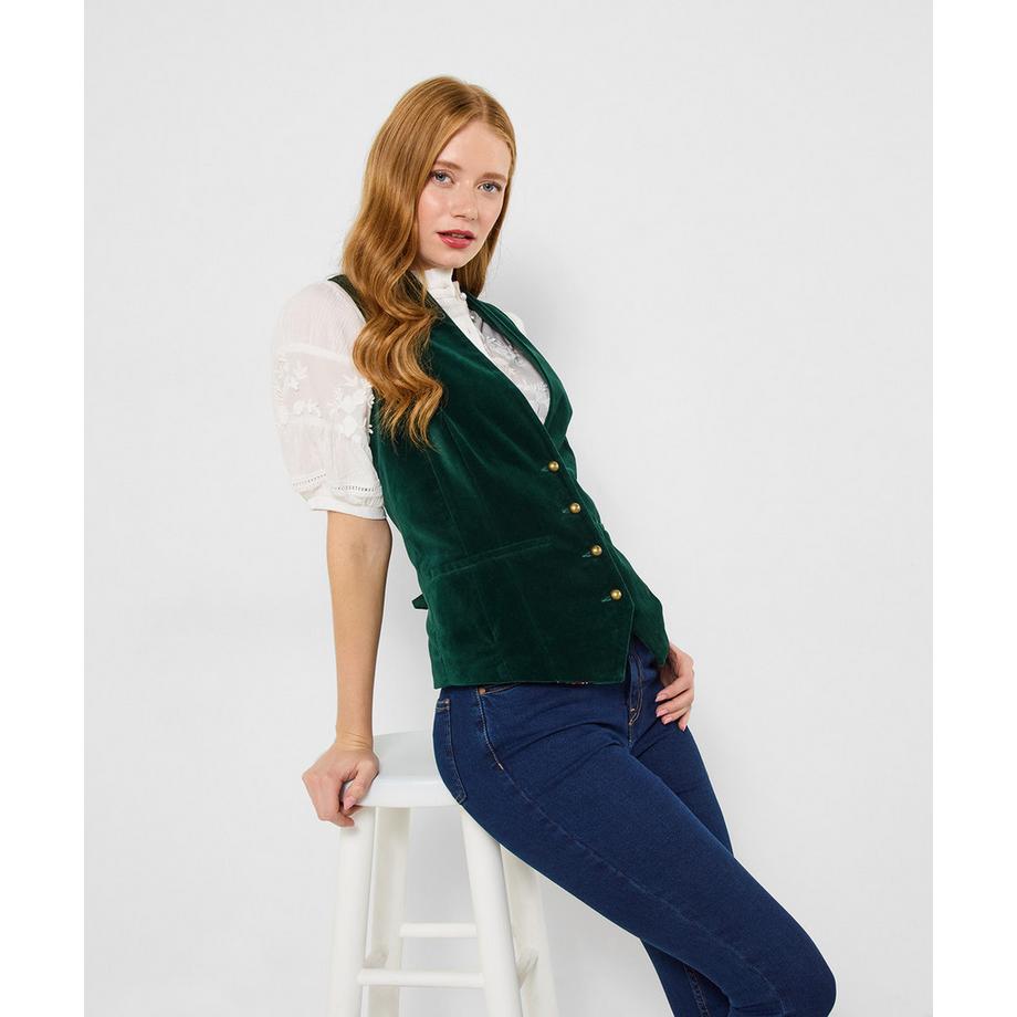 Samtweste mit Knöpfen