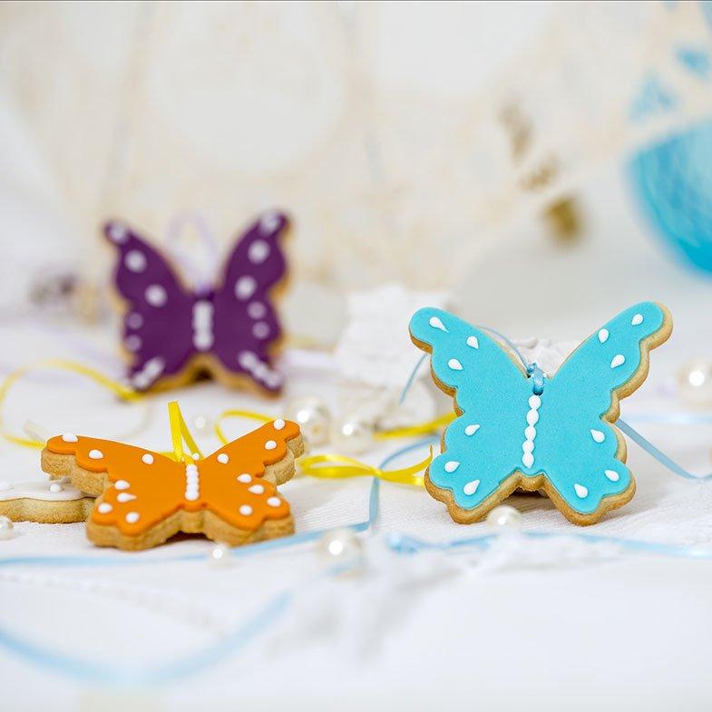 Decora Ausstecher Set Schmetterling und Tulpe 2 Stück  