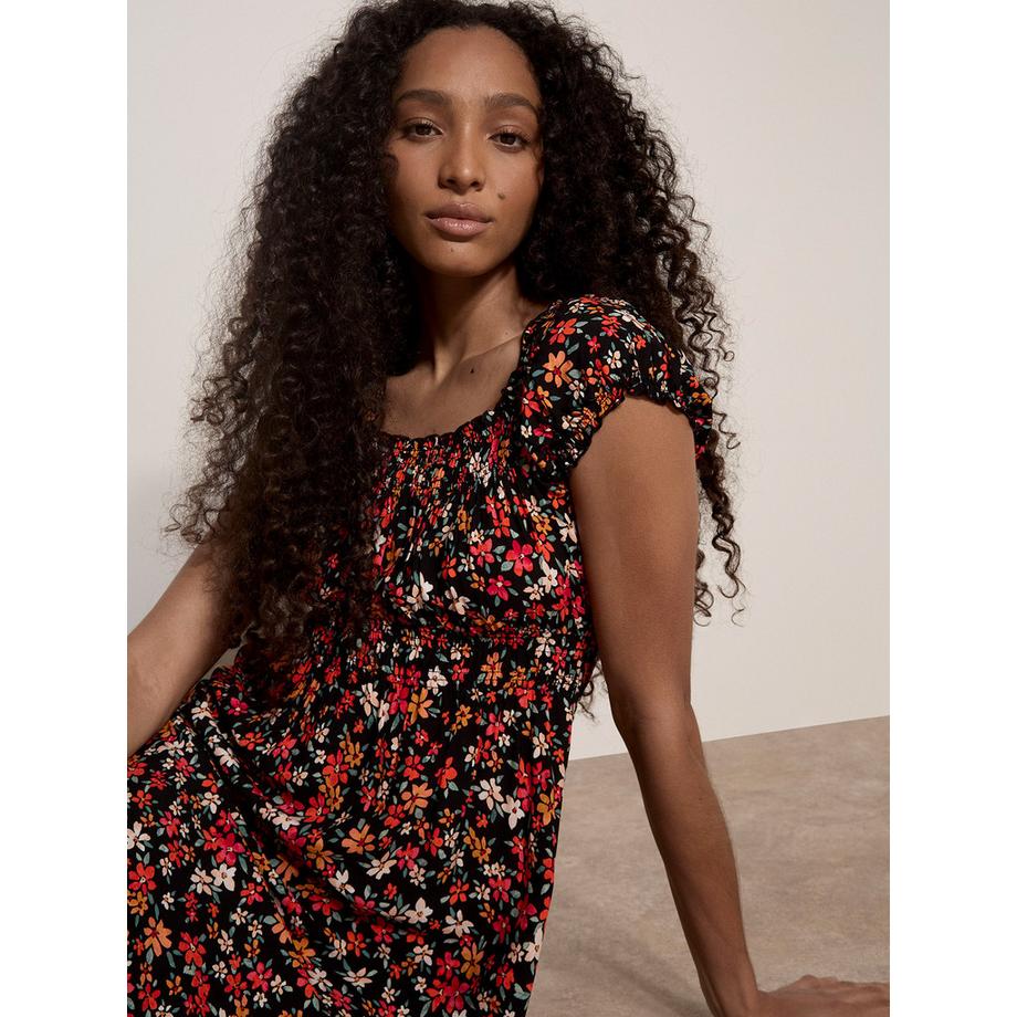 APRICOT Robe Midi Milkmaid Motif Floral Délicat  