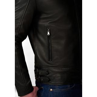 RICANO  Veste en cuir pour homme Baku avec col montant 