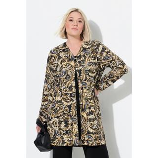 Ulla Popken Paisleymuster A-Linie Jerseyjacke V-Ausschnitt Langarm  