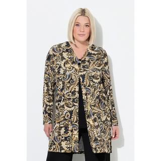 Ulla Popken Paisleymuster A-Linie Jerseyjacke V-Ausschnitt Langarm  