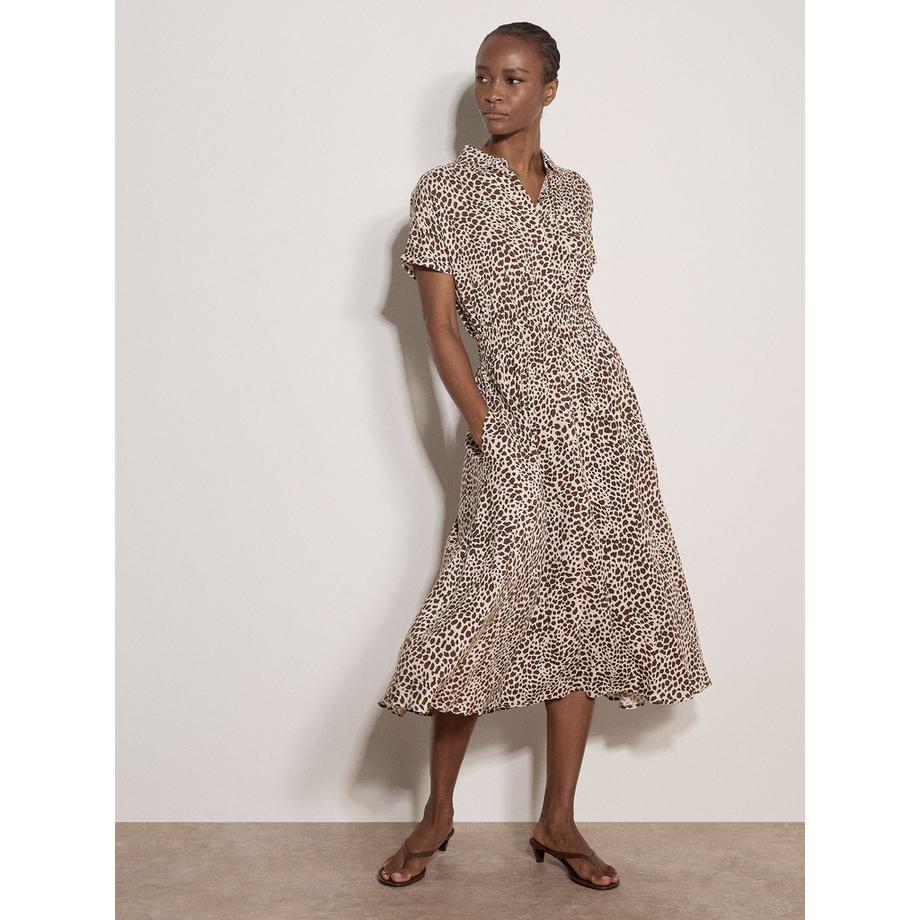 APRICOT Robe mi-longue à imprimé animalier  