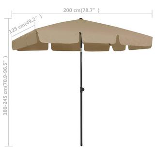 VidaXL Parasol de plage  