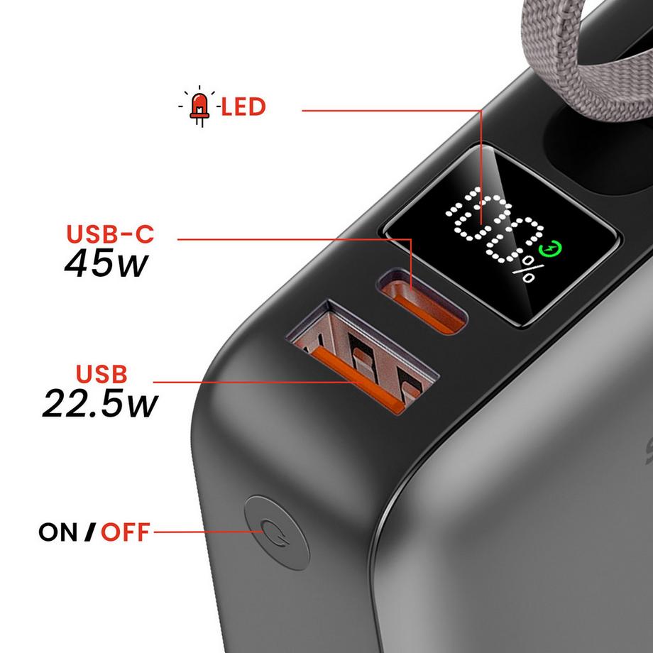 SWISSTEN  Powerbank 20000mAh 45W Swissten Silber 