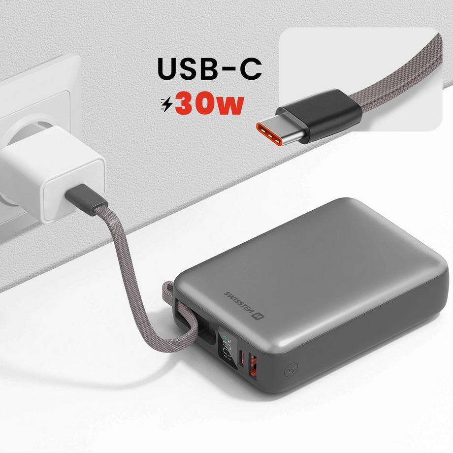 SWISSTEN  Powerbank 20000mAh 45W Swissten Silber 