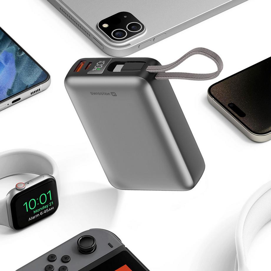 SWISSTEN  Powerbank 20000mAh 45W Swissten Silber 