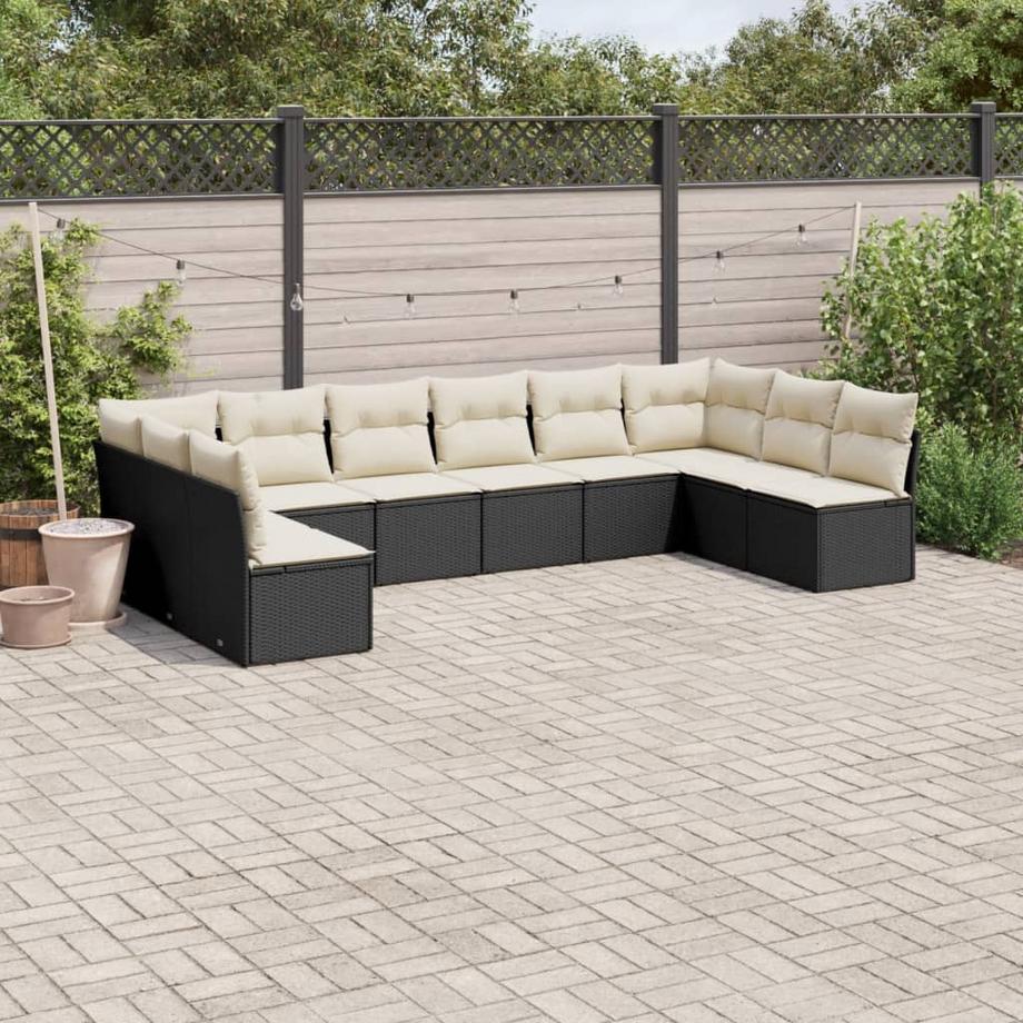 VidaXL set divano da giardino Polirattan  