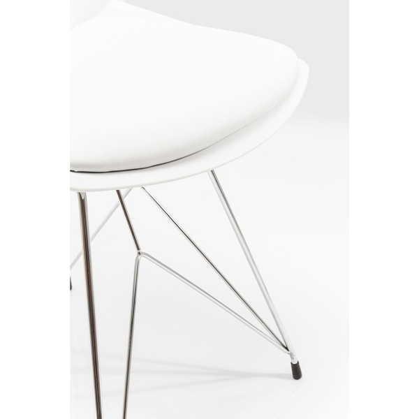 mutoni Chaise blanche en fil de fer  