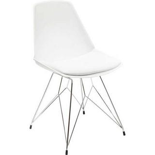 mutoni Chaise blanche en fil de fer  