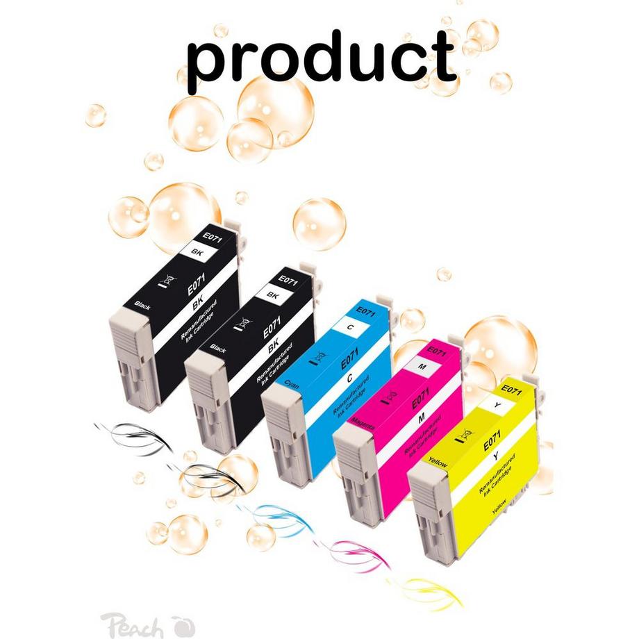 Peach  Tinte Epson T0715 2x BK, 1x C, M, Y 