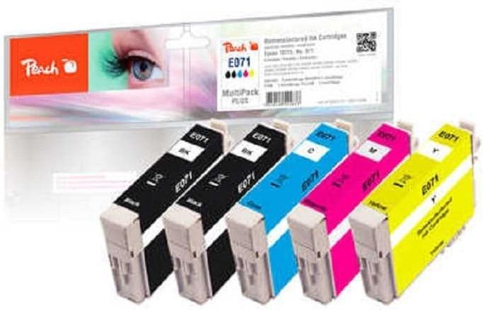 Peach  Spar Pack Plus Tintenpatronen kompatibel zu Epson T071 