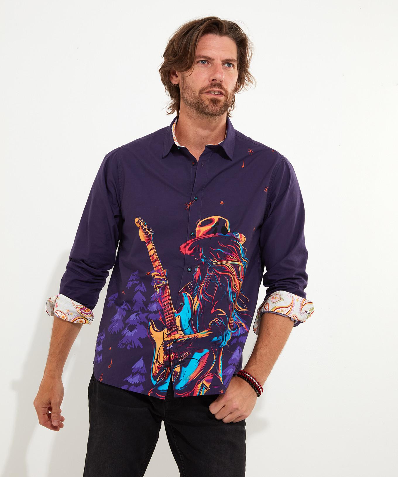 Joe Browns  Chemise Graphique Guitariste Et Belles Finitions 