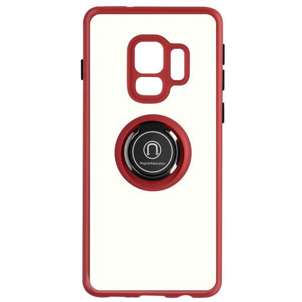 Avizar  Coque Galaxy S9 Rouge avec Anneau 