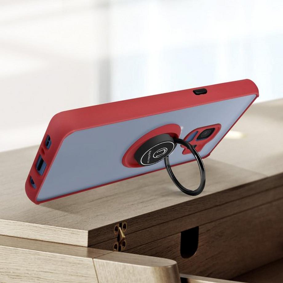 Avizar  Coque Galaxy S9 Rouge avec Anneau 