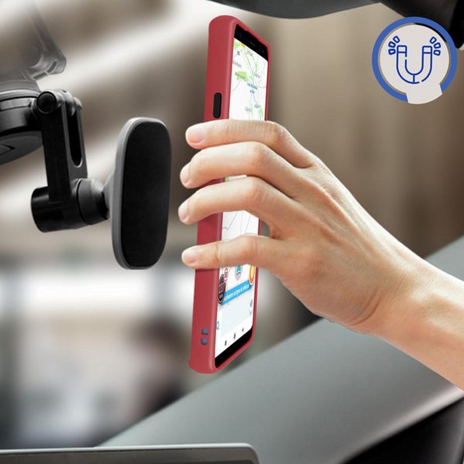 Avizar  Coque Galaxy S9 Rouge avec Anneau 
