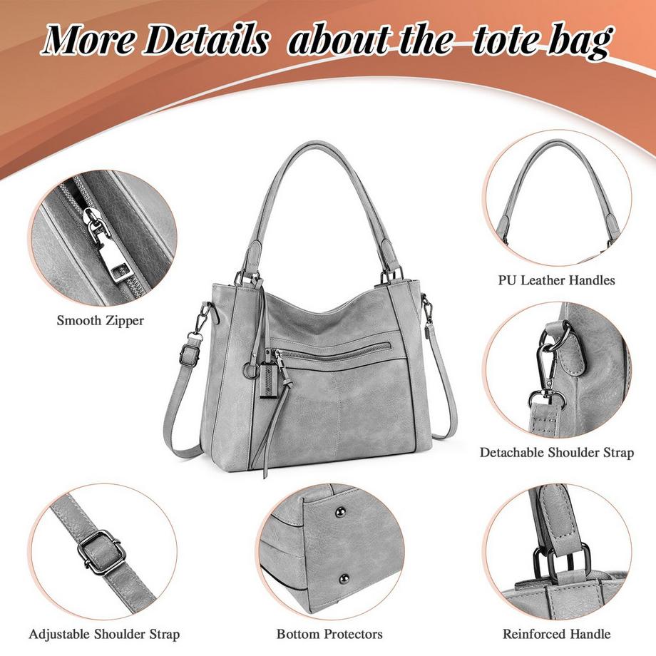 Only-bags.store Ensemble de 2 Sacs à Main avec Sac à Bandoulière et Portefeuille  