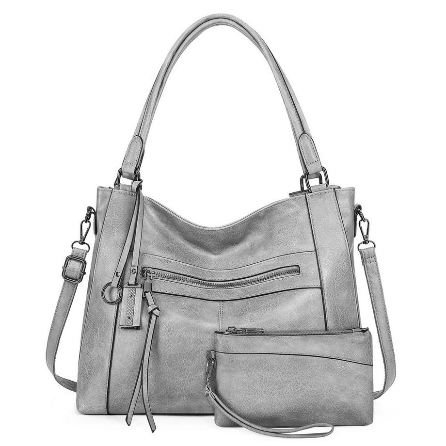 Sacs à Main 2 Pièces, Sac à Bandoulière, Grand Sac Shopping avec Sac à Main