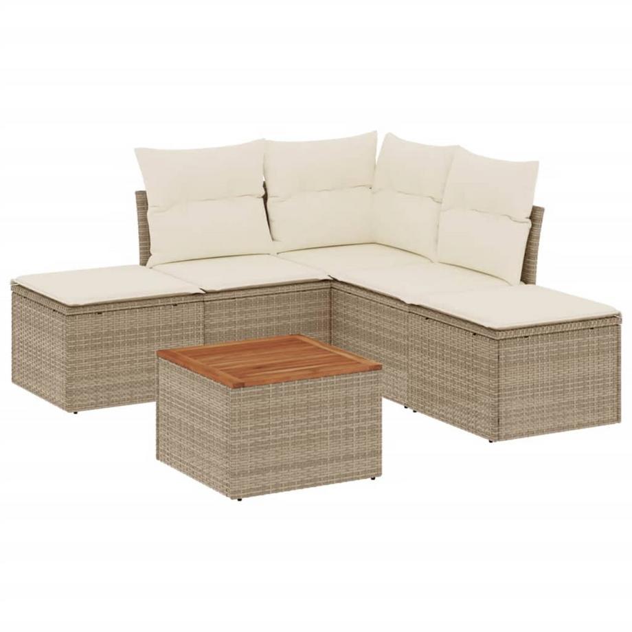 set divano da giardino Polirattan