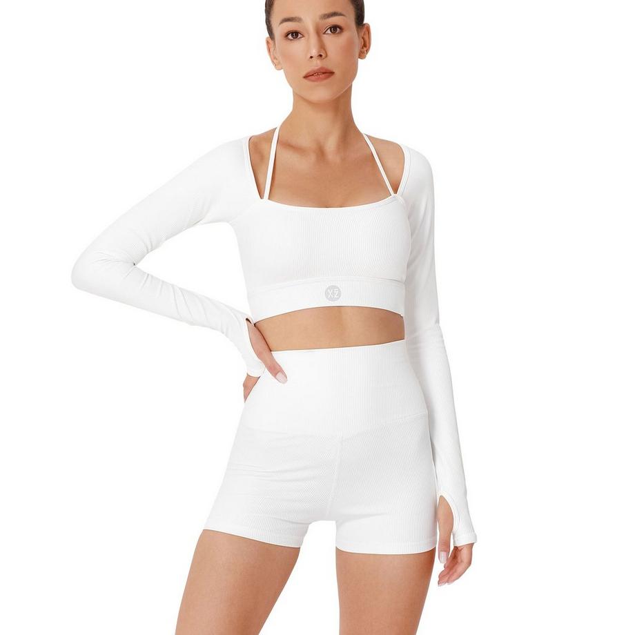 YEAZ  CLUB LEVEL SET Top long + short - White Focus 