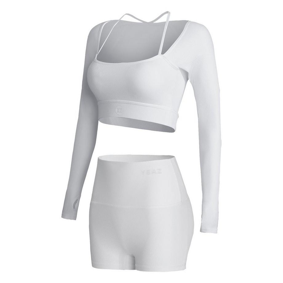 YEAZ  CLUB LEVEL SET Top long + short - White Focus 