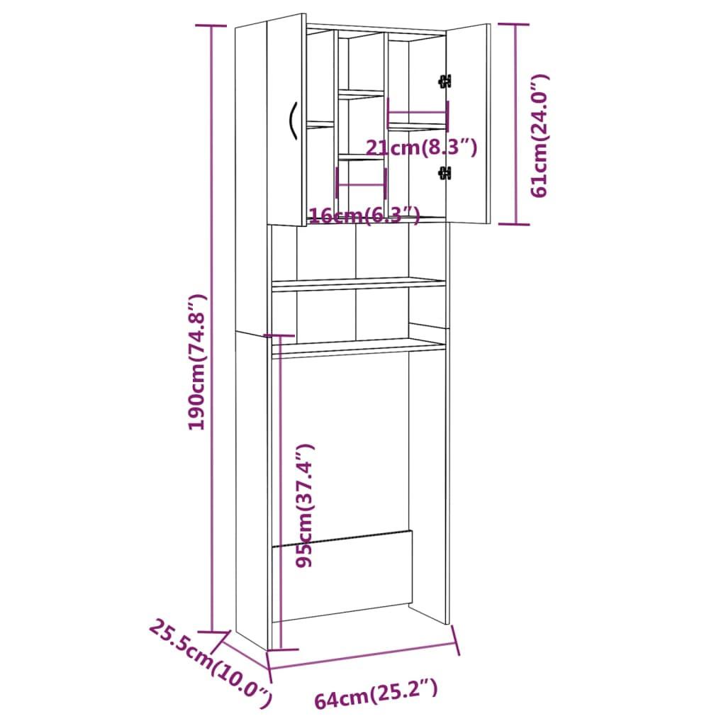 VidaXL scaffale per lavatrice  