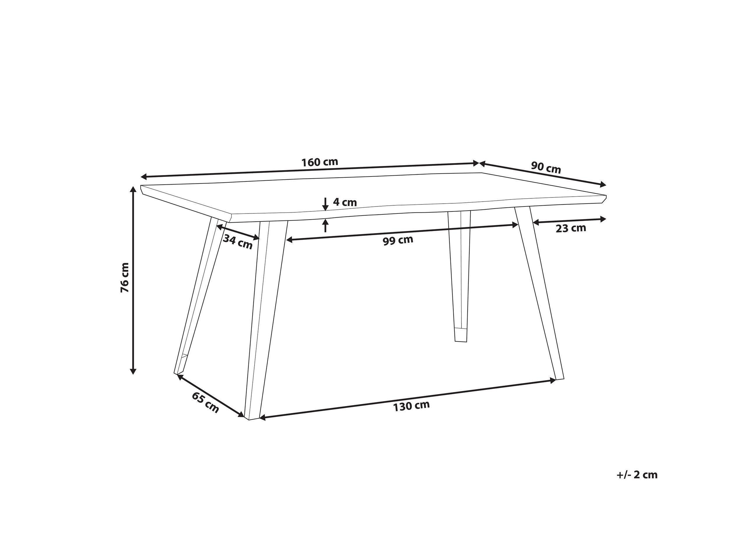 Beliani Table de repas en MDF Moderne WITNEY  