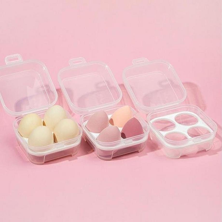 B2X  Boîte de rangement pour éponges de maquillage 