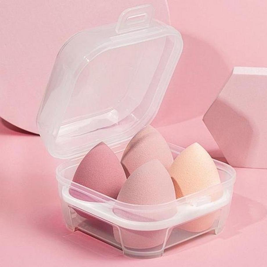 B2X  Boîte de rangement pour éponges de maquillage 