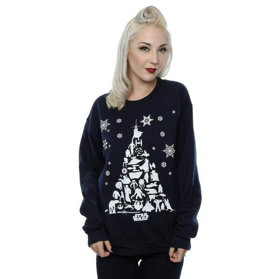STAR WARS Star Wars Sweatshirt Arbre de Noël Coupe Ajustée  