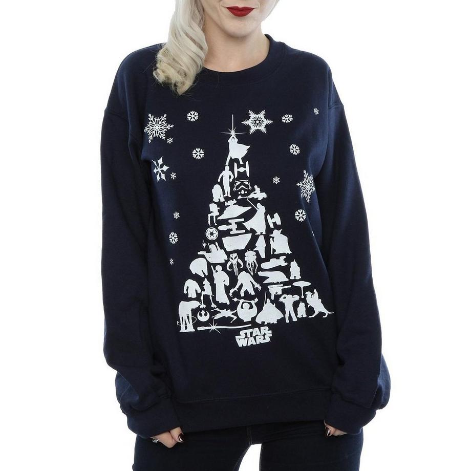 STAR WARS Star Wars Sweatshirt Arbre de Noël Coupe Ajustée  