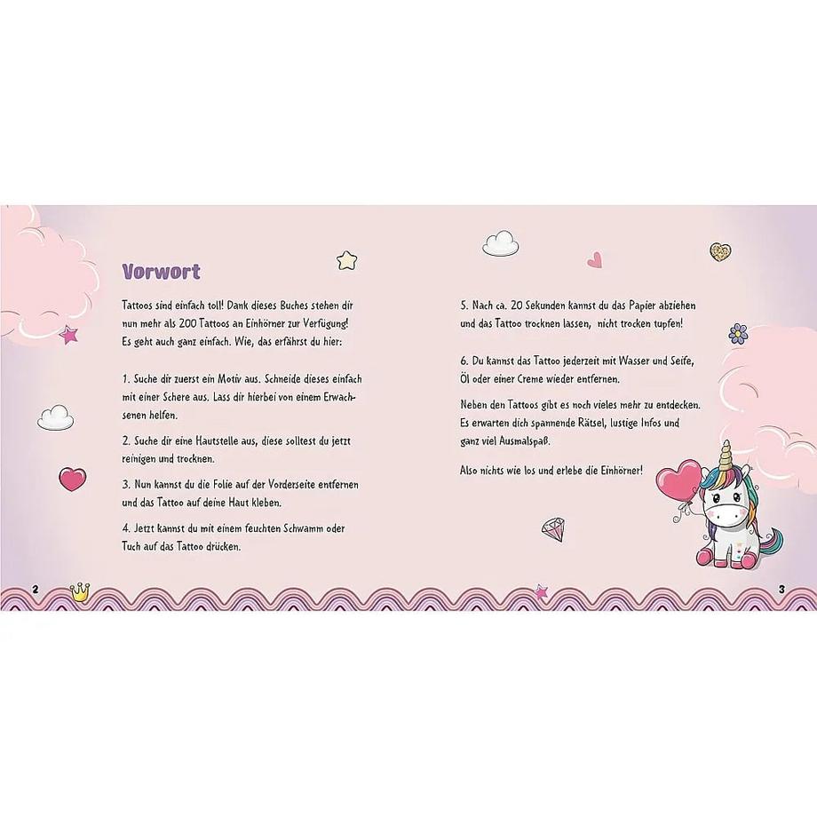 Tattoobuch Einhörner frechverlag Couverture rigide 