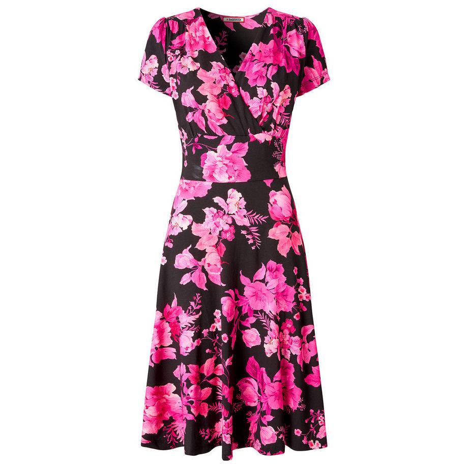 Joe Browns Jerseykleid Winterblumenmuster Wickeloptik  