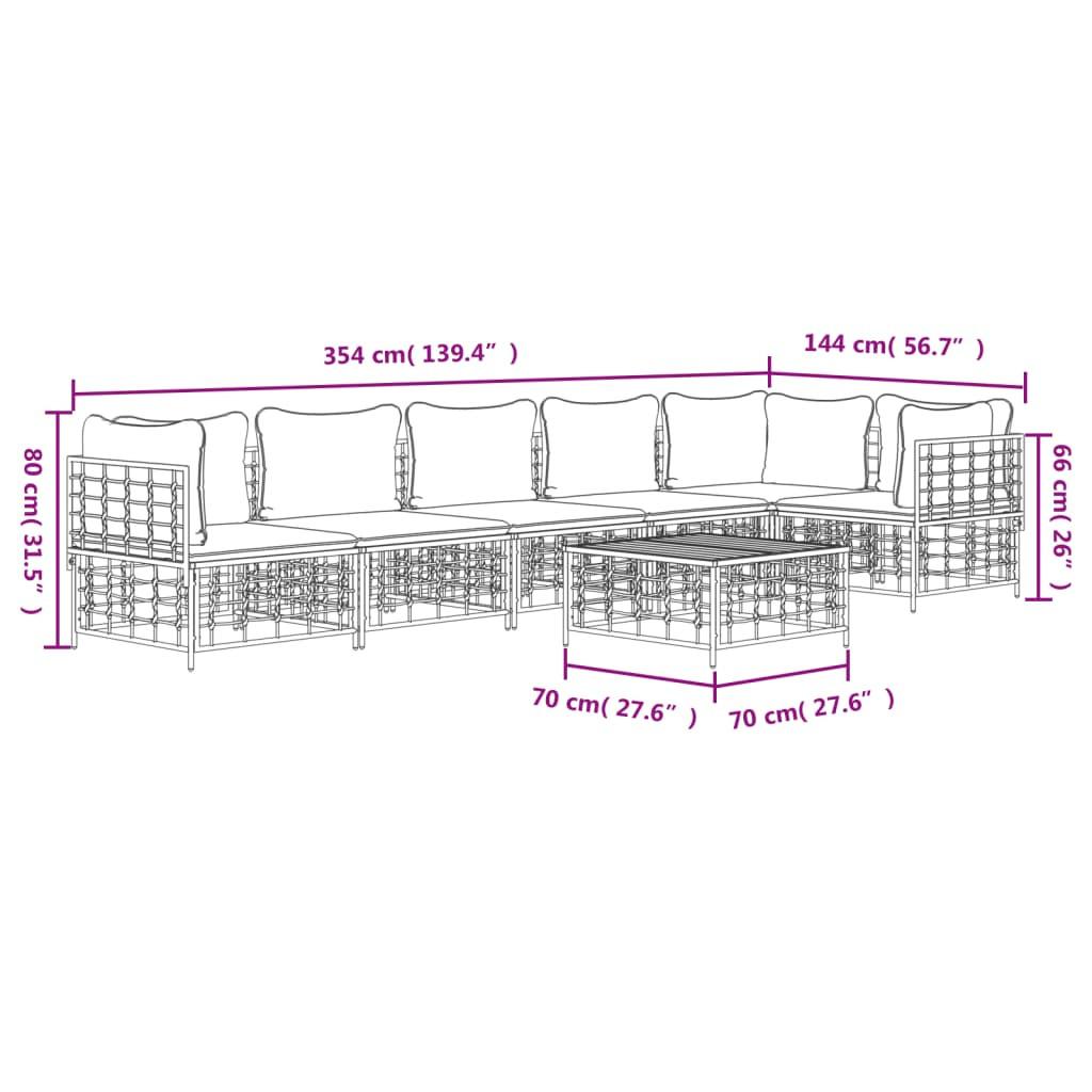 VidaXL Garten lounge set poly-rattan  