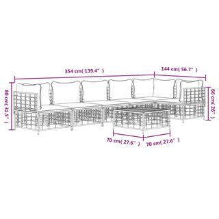 VidaXL Garten lounge set poly-rattan  