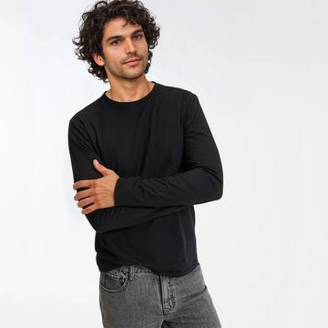 Langarm-Shirt mit rundem Ausschnitt