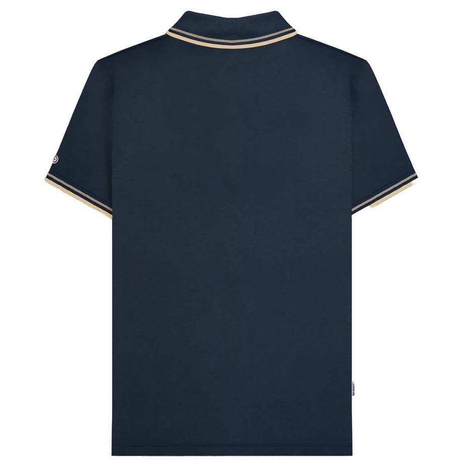 Lambretta Polo brodé avec col à double rayure  